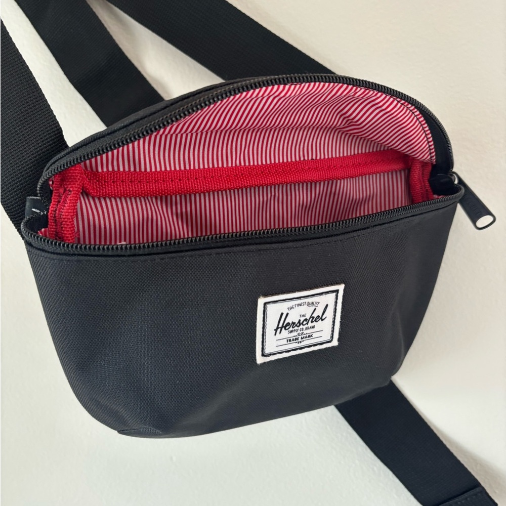 Herschel Supply Company Black and Red Belt Bag